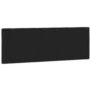 vidaXL Μαξιλάρι για Κεφαλάρι Μαύρο Βελούδο 140x3x45cm 1 τεμ.