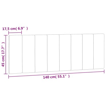 vidaXL Μαξιλάρι για Κεφαλάρι Μαύρο Βελούδο 140x3x45cm 1 τεμ.