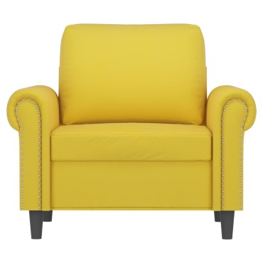 vidaXL Πολυθρόνα Κίτρινο Βελούδινη 92x77x80cm 1 τεμ. Γωνιακός