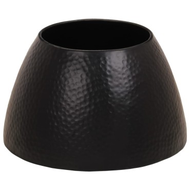 vidaXL Τραπεζάκι Σαλονιού Μαύρο 50x30cm από Σφυρήλατο Αλουμίνιο 1 τεμ.