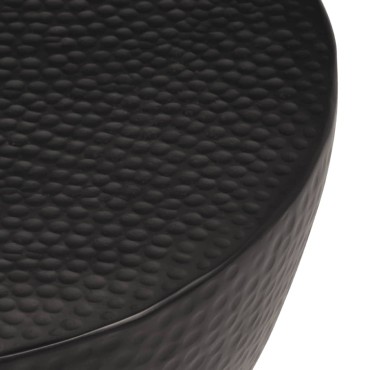 vidaXL Τραπεζάκι Σαλονιού Μαύρο 50x30cm από Σφυρήλατο Αλουμίνιο 1 τεμ.