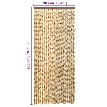 vidaXL Σήτα Εντόμων Μπεζ/ Καφέ 90x200 εκ. από Σενίλ