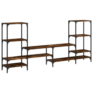 vidaXL Έπιπλο Τηλεόρασης Καπνιστή Δρυς 206,5x28,5x95cm Επεξ. Ξύλο