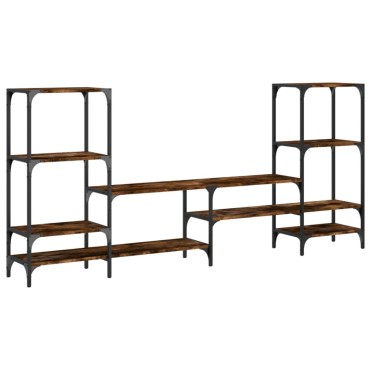vidaXL Έπιπλο Τηλεόρασης Καπνιστή Δρυς 206,5x28,5x95cm Επεξ. Ξύλο