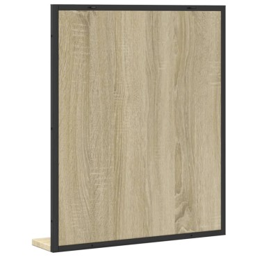 vidaXL Καθρέφτης Μπάνιου με Ράφι Sonoma Δρυς 50x12x60cm Επεξ. Ξύλο 1 τεμ.