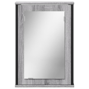 vidaXL Καθρέφτης Μπάνιου Ντουλάπι Γκρι Sonoma 42x12x60cm Επεξ. Ξύλο 1 τεμ.
