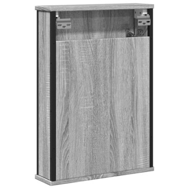 vidaXL Καθρέφτης Μπάνιου Ντουλάπι Γκρι Sonoma 42x12x60cm Επεξ. Ξύλο 1 τεμ.