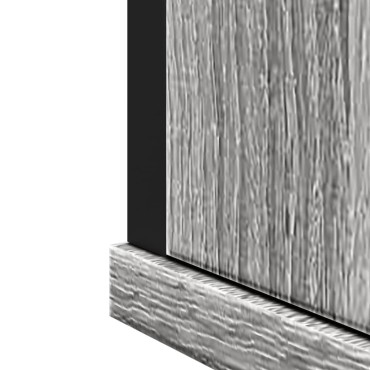 vidaXL Καθρέφτης Μπάνιου Ντουλάπι Γκρι Sonoma 42x12x60cm Επεξ. Ξύλο 1 τεμ.
