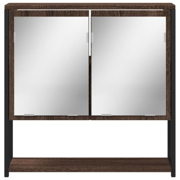 vidaXL Καφθέφτης Μπάνιου Ντουλάπι Καφέ Δρυς 60x16x60cm Επεξεργ. Ξύλο 1 τεμ.