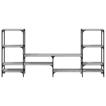 vidaXL Έπιπλο Τηλεόρασης Γκρι Sonoma 206,5x28,5x95cm από Επεξ. Ξύλο