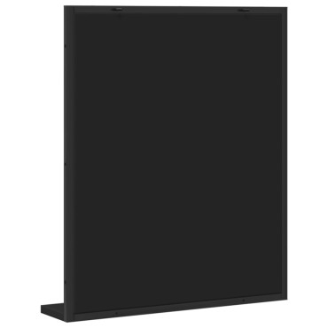 vidaXL Καθρέφτης Μπάνιου με Ράφι Μαύρος 50x12x60cm από Επεξ. Ξύλο 1 τεμ.