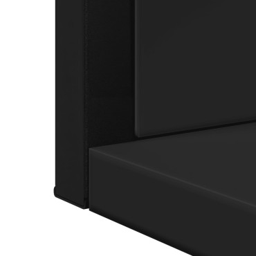 vidaXL Καθρέφτης Μπάνιου με Ράφι Μαύρος 50x12x60cm από Επεξ. Ξύλο 1 τεμ.
