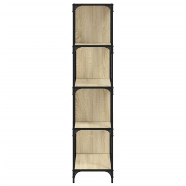 vidaXL Βιβλιοθήκη Σκάλα 4 Ράφια Sonoma Δρυς 139x33,5x149cm Επεξ. Ξύλο 1 τεμ.