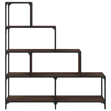 vidaXL Βιβλιοθήκη Σκάλα 4 Ράφια Καφέ 139x33,5x149cm Επεξ. Ξύλο 1 τεμ.
