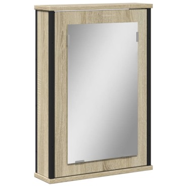vidaXL Καθρέφτης Μπάνιου Ντουλάπι Sonoma Δρυς 42x12x60cm Επεξ. Ξύλο 1 τεμ.