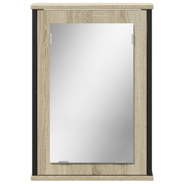 vidaXL Καθρέφτης Μπάνιου Ντουλάπι Sonoma Δρυς 42x12x60cm Επεξ. Ξύλο 1 τεμ.