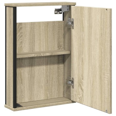 vidaXL Καθρέφτης Μπάνιου Ντουλάπι Sonoma Δρυς 42x12x60cm Επεξ. Ξύλο 1 τεμ.