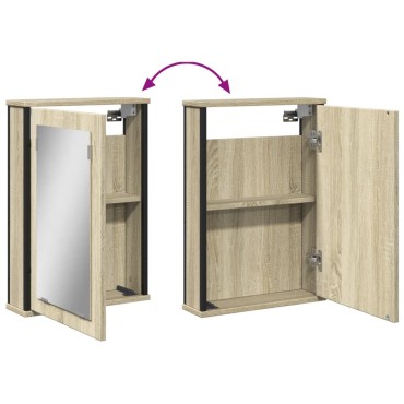 vidaXL Καθρέφτης Μπάνιου Ντουλάπι Sonoma Δρυς 42x12x60cm Επεξ. Ξύλο 1 τεμ.