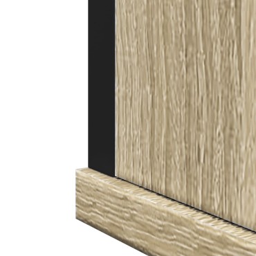 vidaXL Καθρέφτης Μπάνιου Ντουλάπι Sonoma Δρυς 42x12x60cm Επεξ. Ξύλο 1 τεμ.