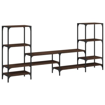 vidaXL Έπιπλο Τηλεόρασης Καφέ Δρυς 206,5x28,5x95cm Επεξ. Ξύλο