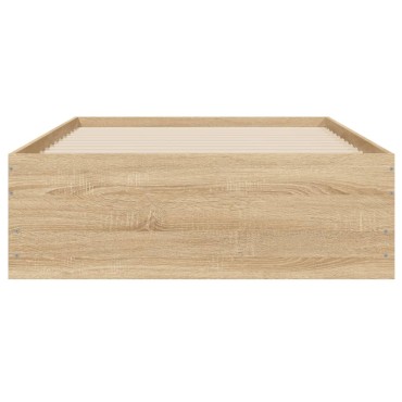 vidaXL Πλαίσιο Κρεβατιού με συρτάρια Sonoma Δρυς 90x200εκ. Επεξ. Ξύλο