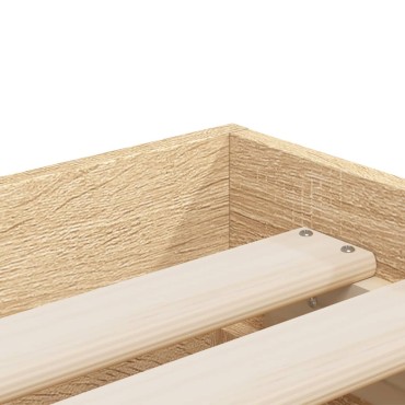 vidaXL Πλαίσιο Κρεβατιού με συρτάρια Sonoma Δρυς 90x200εκ. Επεξ. Ξύλο