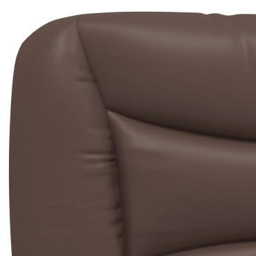 vidaXL Πλαίσιο Κρεβατιού με Κεφαλάρι Καφέ 120x200 εκ. Συνθετικό Δέρμα