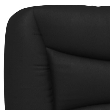 vidaXL Πλαίσιο Κρεβατιού με Κεφαλάρι Μαύρο 140x200 εκ. Συνθετικό Δέρμα