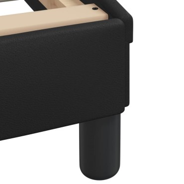 vidaXL Πλαίσιο Κρεβατιού με Κεφαλάρι Μαύρο 180x200 εκ. Συνθετικό Δέρμα