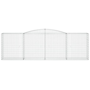vidaXL Συρματοκιβώτια Τοξωτά 25 τεμ. 400x50x120/140 εκ. Γαλβαν. Ατσάλι