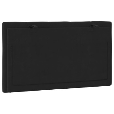 vidaXL Μαξιλάρι για Κεφαλάρι Μαύρο Βελούδο 80x3x45cm 1 τεμ.