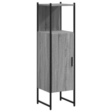 vidaXL Ντουλάπι Μπάνιου Γκρι Sonoma 33x33x120,5cm Επεξεργασμένο Ξύλο 1 τεμ.