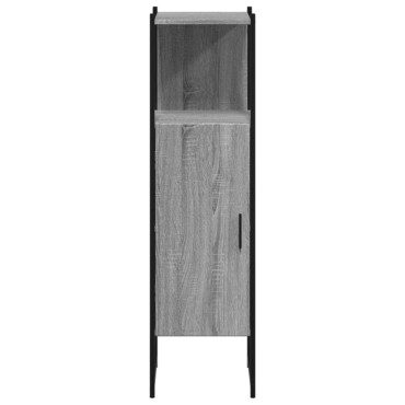 vidaXL Ντουλάπι Μπάνιου Γκρι Sonoma 33x33x120,5cm Επεξεργασμένο Ξύλο 1 τεμ.