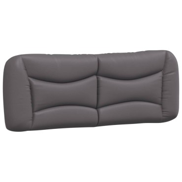 vidaXL Πλαίσιο Κρεβατιού με Κεφαλάρι Γκρι 120x200 εκ. Συνθετικό Δέρμα