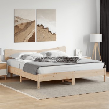 vidaXL Κεφαλάρι από Μασίφ Ξύλο Πεύκου 205,5x3,5x81cm 1 τεμ.