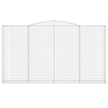 vidaXL Συρματοκιβώτια Τοξωτά 7 τεμ. 400x30x220/240 εκ. Γαλβαν. Ατσάλι