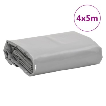 vidaXL Μουσαμάς Γκρι 650 γρ./μ.² 4x5 μ.
