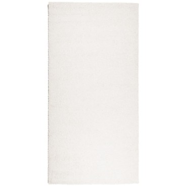 vidaXL Χαλί Shaggy με Ψηλό Πέλος Μοντέρνο Κρεμ 100x200cm