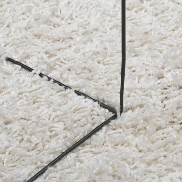 vidaXL Χαλί Shaggy με Ψηλό Πέλος Μοντέρνο Κρεμ 100x200cm