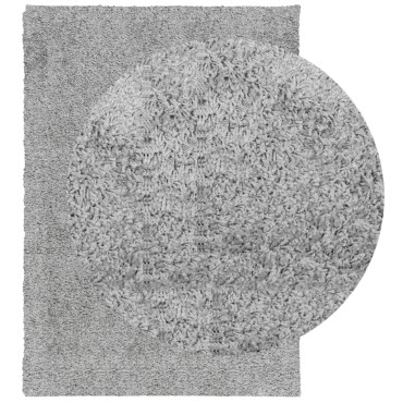 vidaXL Χαλί Shaggy PAMPLONA με Ψηλό Πέλος Μοντέρνο Γκρι 120x170cm