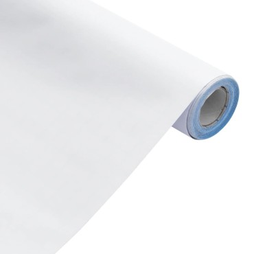 vidaXL Αυτοκόλλητα Επίπλων Ματ Λευκά 90 x 500 εκ. από PVC