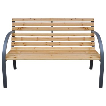 vidaXL Παγκάκι Κήπου από Μασίφ Ξύλο Ελάτης 112x54,5x73cm 1 τεμ.