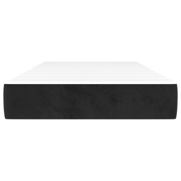 vidaXL Στρώμα με Pocket Springs Μαύρο 120x190x20cm Βελούδινο 1 τεμ. - Μονό