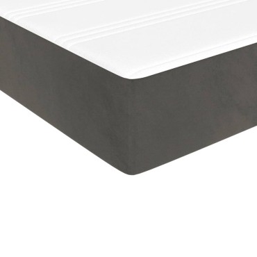 vidaXL Στρώμα με Pocket Springs Σκούρο Γκρι 120x190x20cm Βελούδινο 1 τεμ. - Μονό