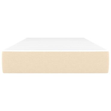 vidaXL Στρώμα με Pocket Springs Κρεμ 120x190x20cm Υφασμάτινο 1 τεμ. - Μονό
