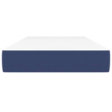 vidaXL Στρώμα με Pocket Springs Μπλε 120x190x20cm Υφασμάτινο 1 τεμ. - Μονό