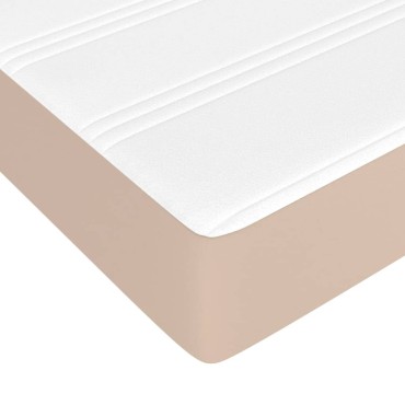 vidaXL Στρώμα με Pocket Springs Μεσαίας Σκληρότητας Καπουτσίνο 120x190x20 . Συνθετ. Δέρμα 120x190x20cm 1 τεμ. - Μονό