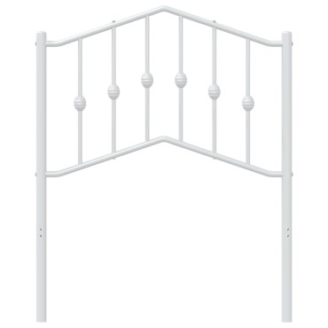 vidaXL Κεφαλάρι Λευκό Μεταλλικό 80x4x98cm 1 τεμ.