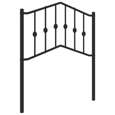 vidaXL Κεφαλάρι Μαύρο Μεταλλικό 80x4x98cm 1 τεμ.