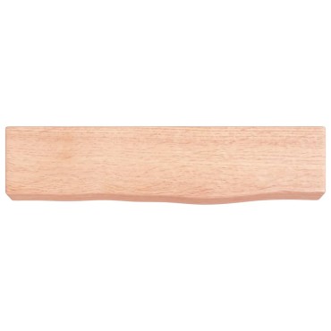 vidaXL Ράφι Τοίχου Ανοιχτό Καφέ 40x10x6cm Επεξεργ. Μασίφ Ξύλο Δρυός 1 τεμ.